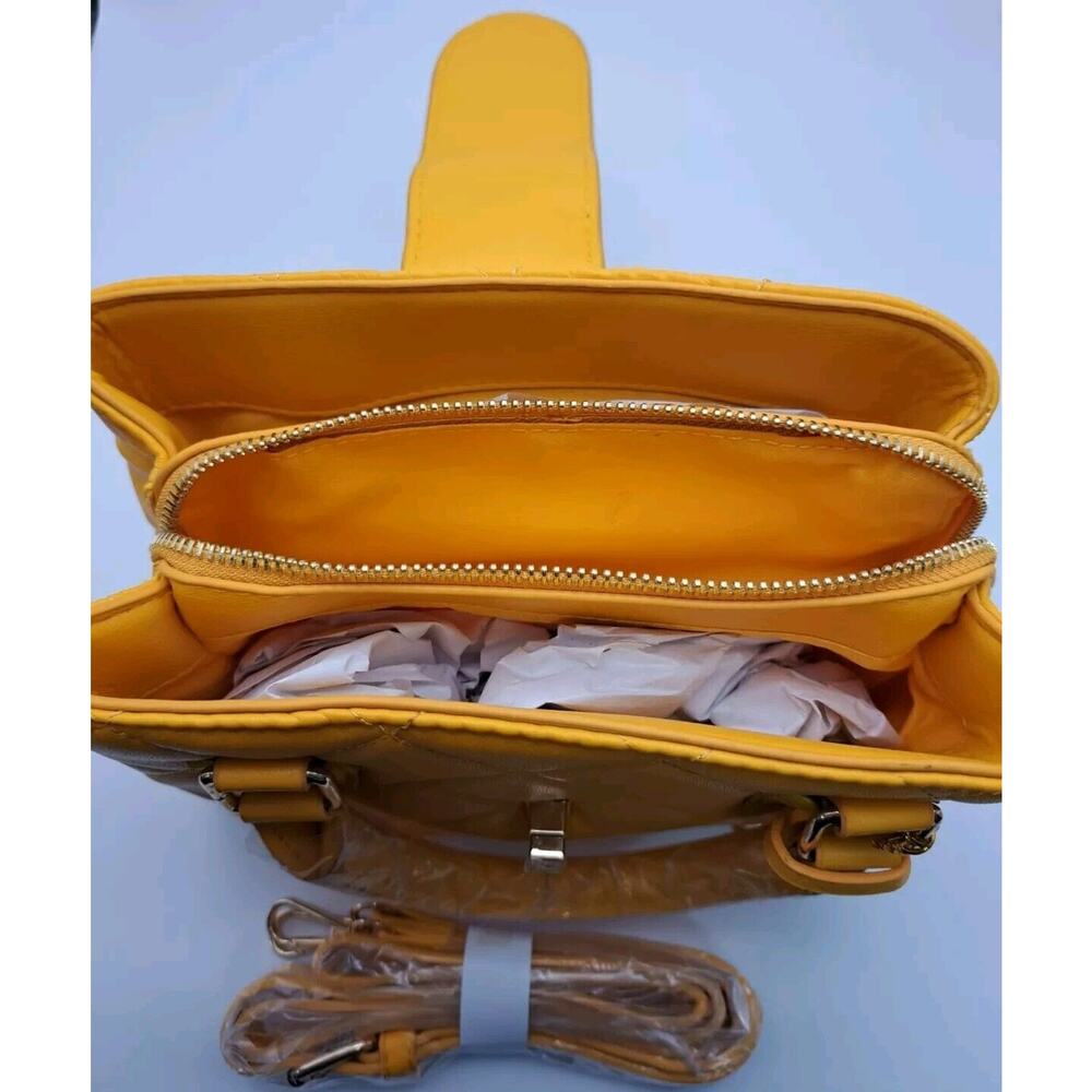 Bebe Women's Kellen Satchel Bag Sunflower‎ Small - Picture 7 of 12